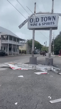 Debris Scattered Across Key West as Hurricane Ian Continues to Impact Florida