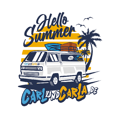 Summer Goodbye Sticker by CarlundCarla.de