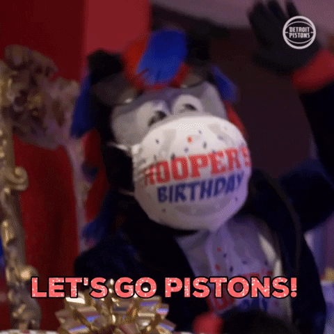 Celebration Birthday GIF by Detroit Pistons