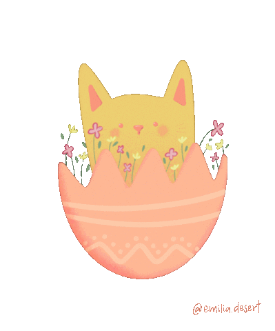 Happy Easter Eggs Sticker by Emilia Desert
