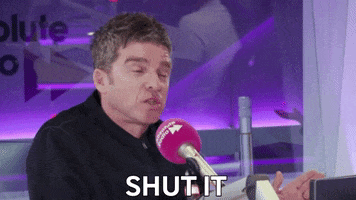 Noel Gallagher Shut Up GIF by AbsoluteRadio