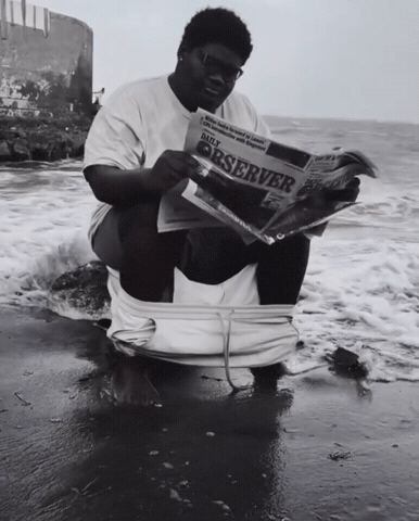 Beach Sitting GIF