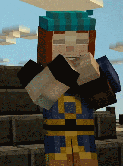 Happy Minecraft Story Mode GIF