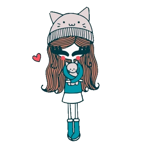 cat-like love Sticker by Carllotices