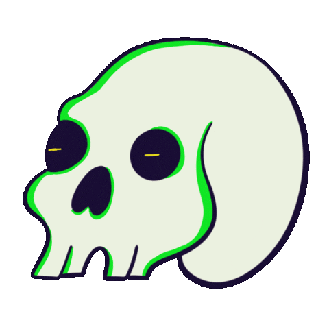 Lights Out Skull Sticker