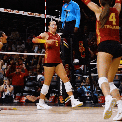 University Of Southern California Volleyball GIF by USC Trojans