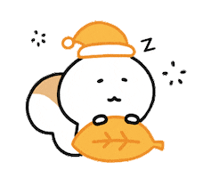 Sleepy Squirrel Sticker by Kcomics
