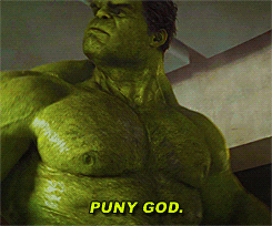 Hulk Puny God GIFs - Get the best GIF on GIPHY
