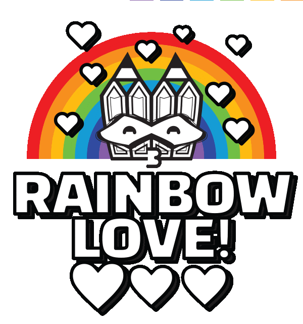Rainbow Love Sticker by Stamatia Alexaki
