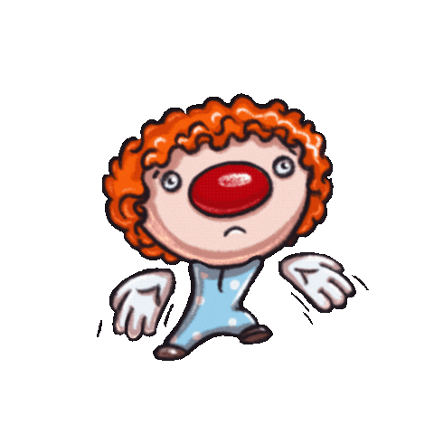 Scared Red Hair Sticker