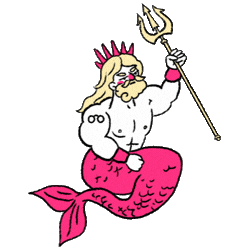 Merman Sticker by Nudlavirkid