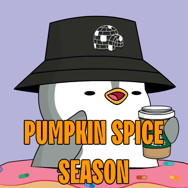 Pumpkin Spice Coffee GIF by Pudgy Penguins