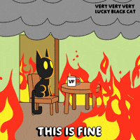 Burning Black Cat GIF by VeeFriends