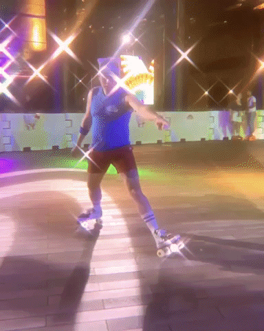 BullseyeBilly disco rollerskater roller rink billy texas GIF