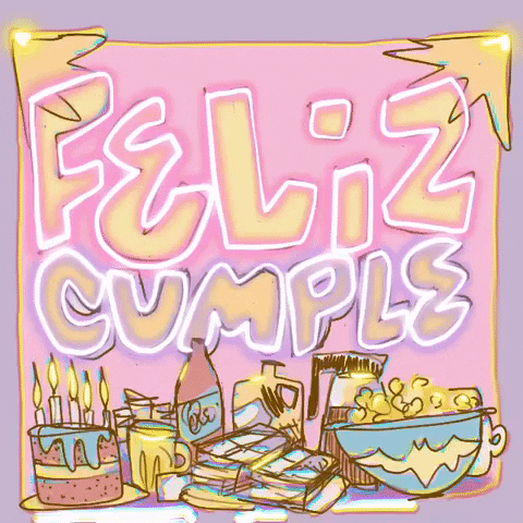 Cumple Happy Birthday GIF by Gifes Con Ensalada