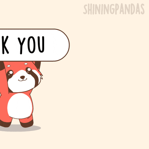 red panda thank you boss gif