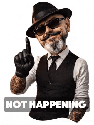 Not Happening No Way GIF by SkullyTattoo
