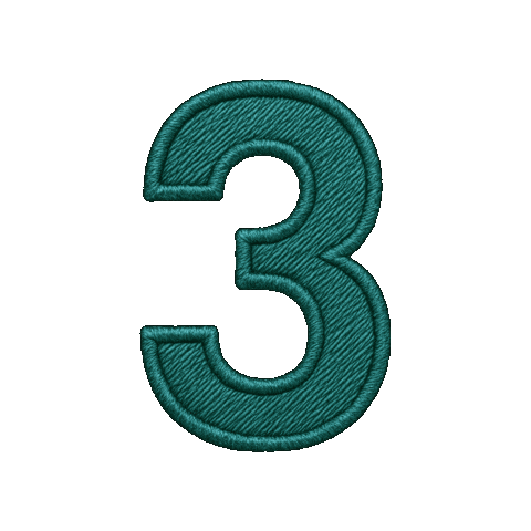 3 Sticker by Customnumbered