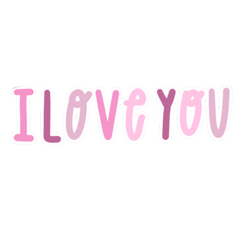 I Love You Pink Sticker