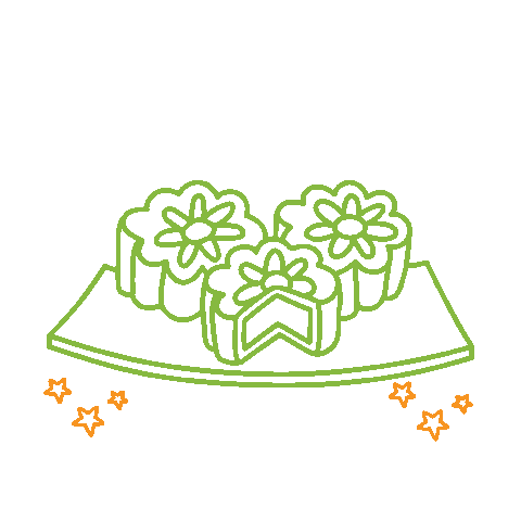 Lantern Mooncake Sticker by Vive Hong Kong