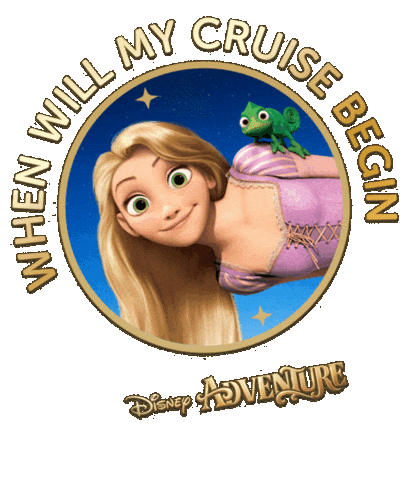 Countdown Rapunzel Sticker by DisneyCruiseLine