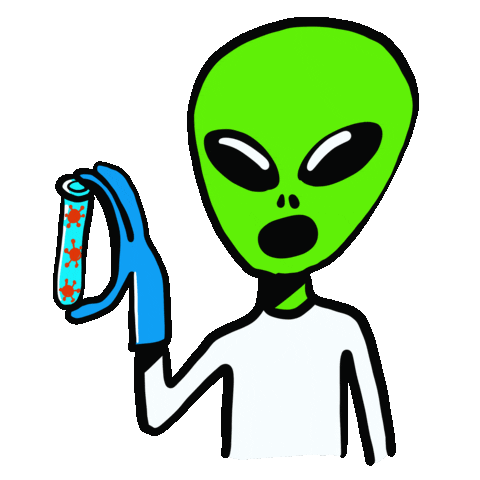 Area 51 Virus Sticker by Darién Sánchez