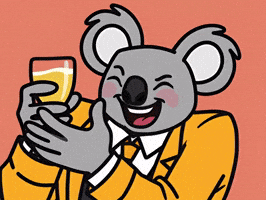 New Years Laughing GIF by Koala Day