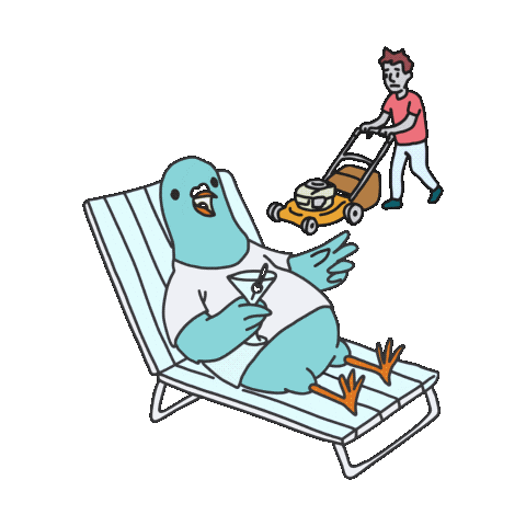 Chilling Garden Life Sticker
