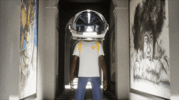 AkuDreams animation heart viral astronaut GIF