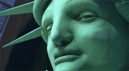 statue of liberty winking GIF