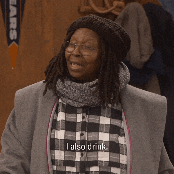 Whoopi Goldberg Drinking GIF by ABC Network