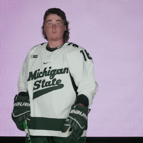 Surprised Go White GIF by Michigan State Athletics