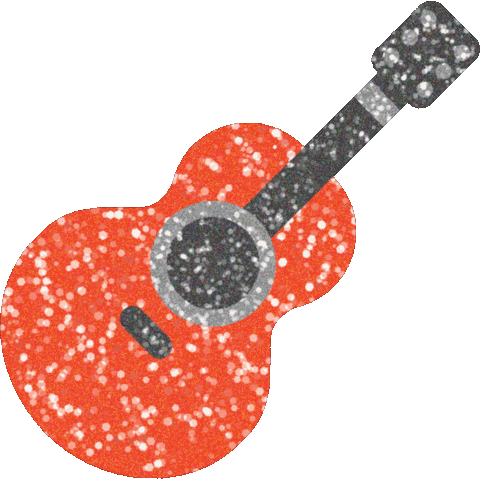 Guitar Glitter Sticker by bonjiri_japan