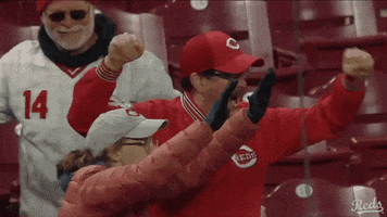 Excited Major League Baseball GIF by Cincinnati Reds