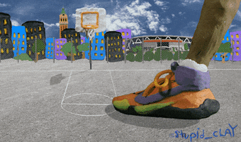 stupid_clay animation basketball nba shoes GIF