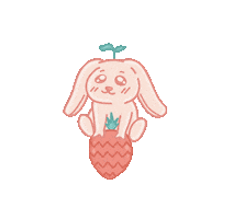 Bunny Fruit Sticker