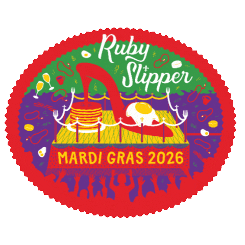 Mardi Gras Ruby Slipper Sticker by Brunch With Ruby