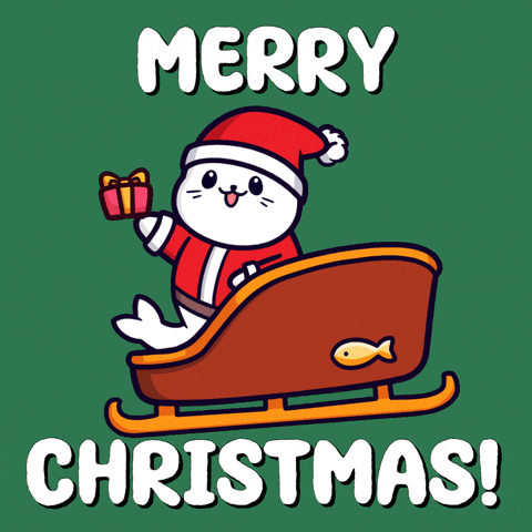 Merry Christmas GIF by Sappy Seals
