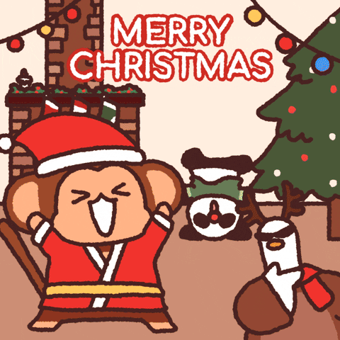 Merry Christmas Dance GIF by Chimpers