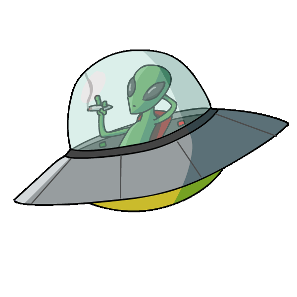 Spaceship Hotbox Sticker
