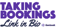 Link In Bio Online Booking Sticker by Genbook