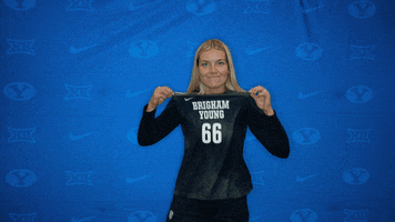 Soccer Jersey Shake GIF by BYU Cougars