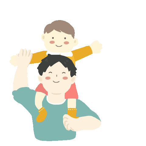 Happy Father And Son Sticker by Health Promotion Board Singapore