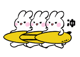 Bunny Surf Sticker