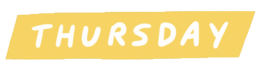 Day Thursday Sticker by Nina Cosford