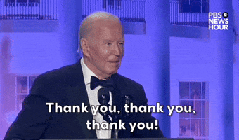 Joe Biden Thank You GIF by PBS NewsHour