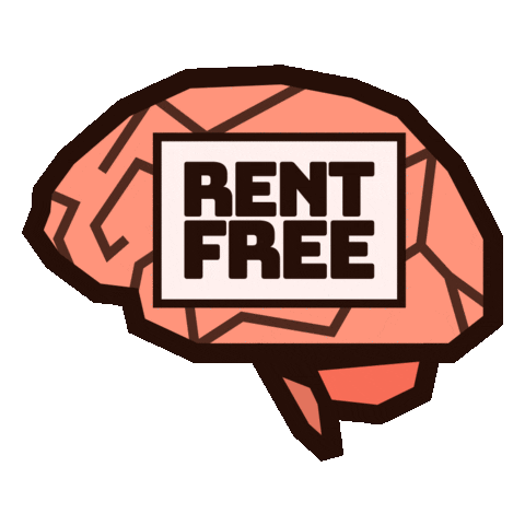 In My Head Text Sticker by Animanias