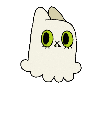 Cat Ghost Sticker by MAO