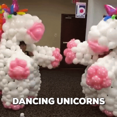 veronicaraner happy dancing unicorn unicorns GIF