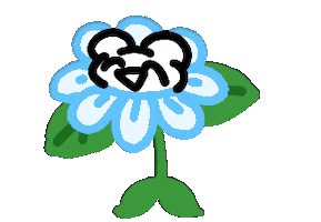 Blue Flower Sticker by Annafish